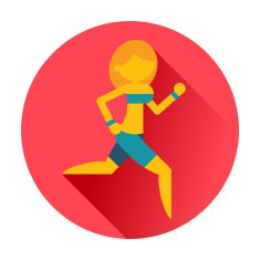 running sports girl icon