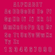 Collection vector alphabet and numbers N2