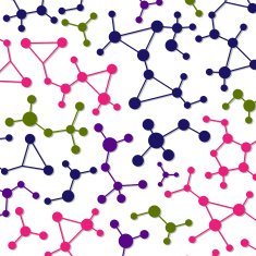Molecular seamless pattern background