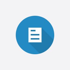 list Flat Blue Simple Icon with long shadow N3