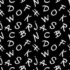 Seamless pattern with letters