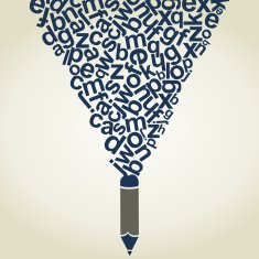 Letter a pencil