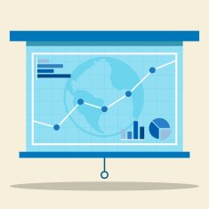 Projector screen with graph