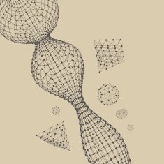 Abstract connection points and lines 3d vector Illustration N2