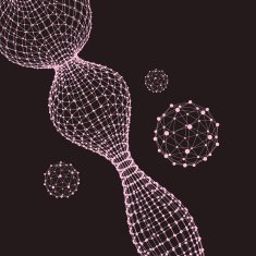 Abstract connection points and lines 3d vector Illustration N3