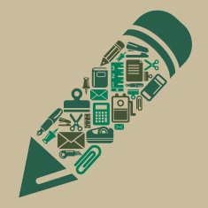 Stationary Icons in Pen Shape N2