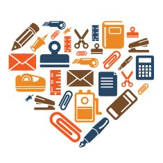 Stationary Icons in Heart Shape