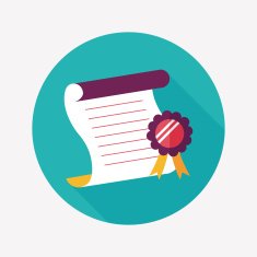 diploma flat icon with long shadow eps10 N44