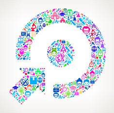 Target on School & Education Icon Pattern