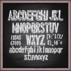 Lettering in blackboard