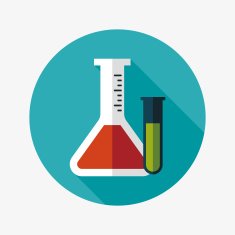 test tube flat icon with long shadow N108