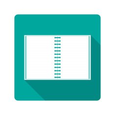 Flat design icon notebook N2