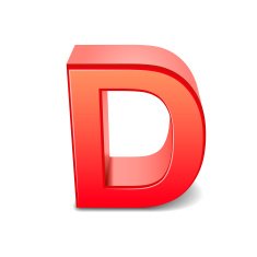 3d red letter D N5