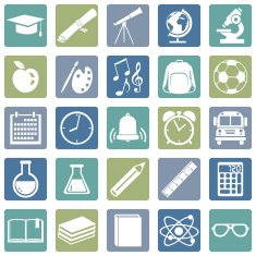 Vector Set of 25 School Icons N15