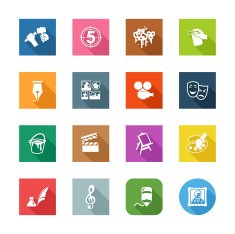 Flat Icons - Arts