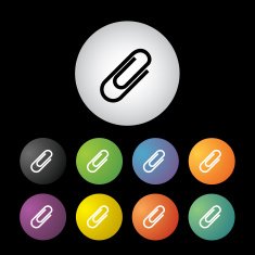 paper clip icon set