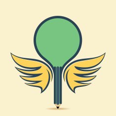 creative bulb design pencil with wings