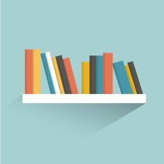 Book shelf Flat design Vector N3
