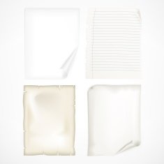 Set of white sheet papers N3
