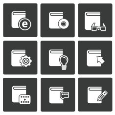Books icons vector
