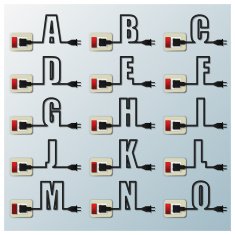 Alphabets Character Letter Electric Wire Line
