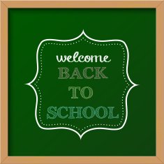 Chalkboard sign "back to school" N2