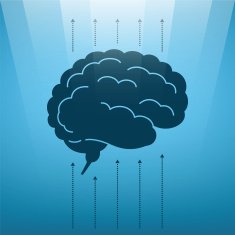 Vector concept of soaring human brain