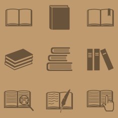 Vector Set of Books Icons N19
