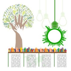 Go green concept Save world vector Illustration N24