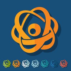 Flat design atom N22