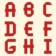 Ribbon red Alphabet N2