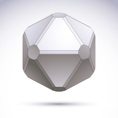 Abstract geometric 3D object vector illustration clear eps 8 N4