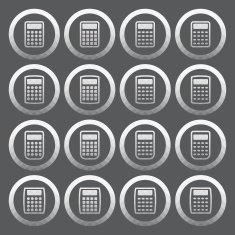 Vector of transparent icon calculator set N2
