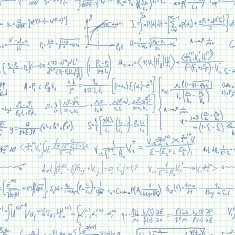 Seamless background of many formulas