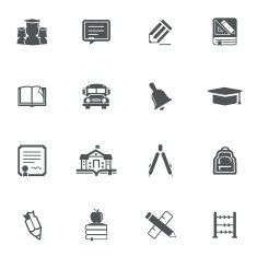 Education icons N248
