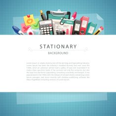 Blue Stationary Background with Copy Space N2