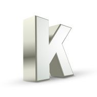 3d alphabet silver K N2