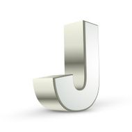 3d alphabet silver J N2