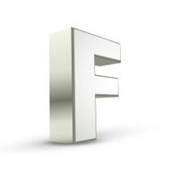 3d alphabet silver F N2
