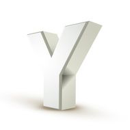 3d alphabet silver Y N2
