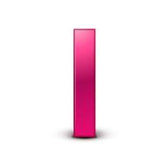 3d alphabet pink I