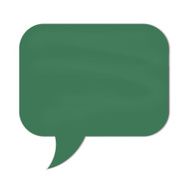 speech cloud green chalkboard