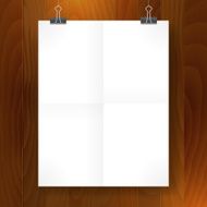 poster fold blank paper vector template