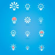 Vector Abstract Bulb Icons Isolated On Background N6