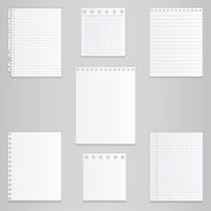 Set of different notebook paper vector N2