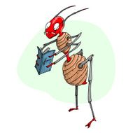 Ant Reading A Book