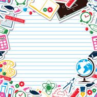 Lined Paper with frame N2