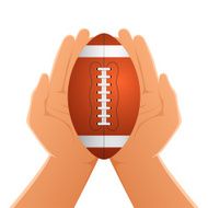 Hands Holding Football