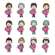 Health care workers with heart
