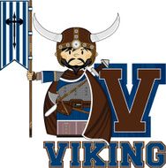 Viking with Banner Learning Letter V N7